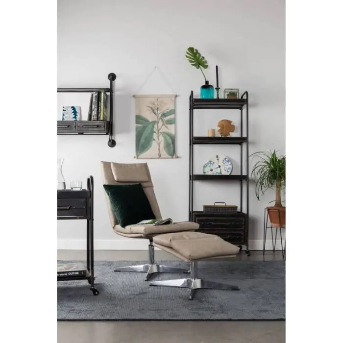 Estantería Diseño Industrial Hierro Negro, 175 Cm