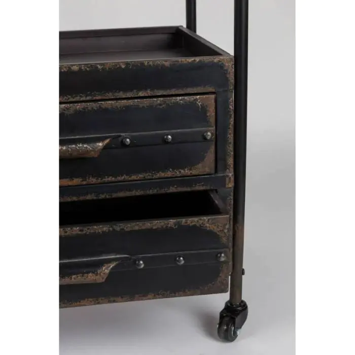 Estantería Diseño Industrial Hierro Negro, 175 Cm