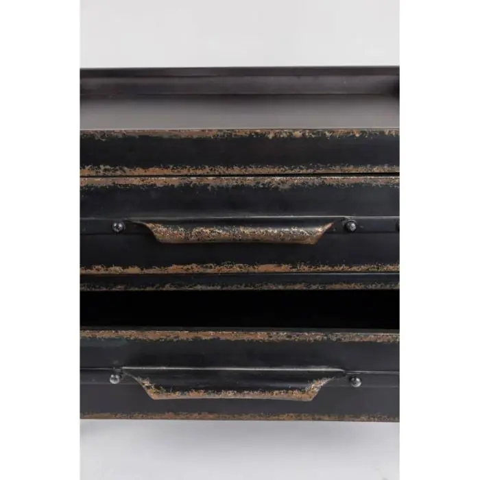 Estantería Diseño Industrial Hierro Negro, 175 Cm