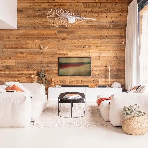 Aparador Diseño Entablillado Roble Natural Acero, 159 Cm