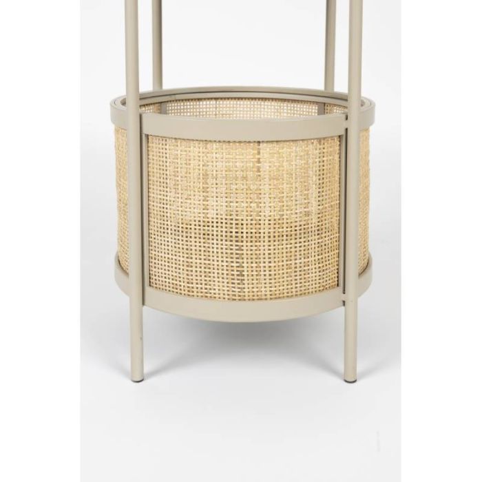 Mesa Auxiliar Ratán Hierro Beige, 50 Cm