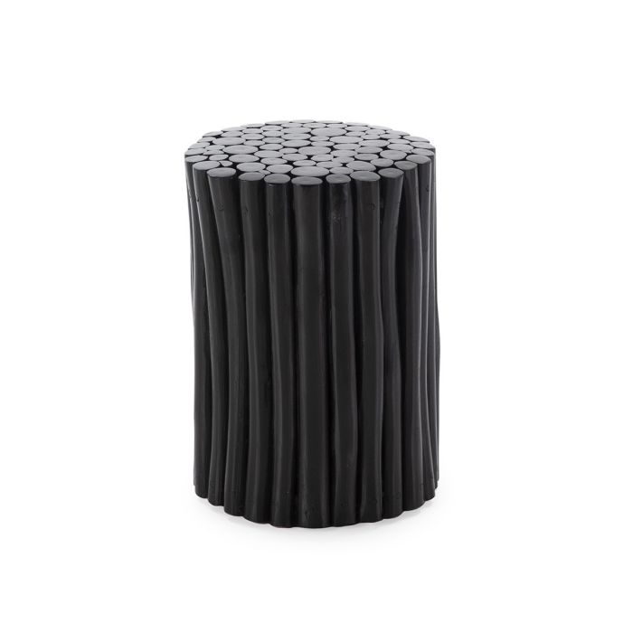 Taburete 30x30x40 Madera de Teca Negro