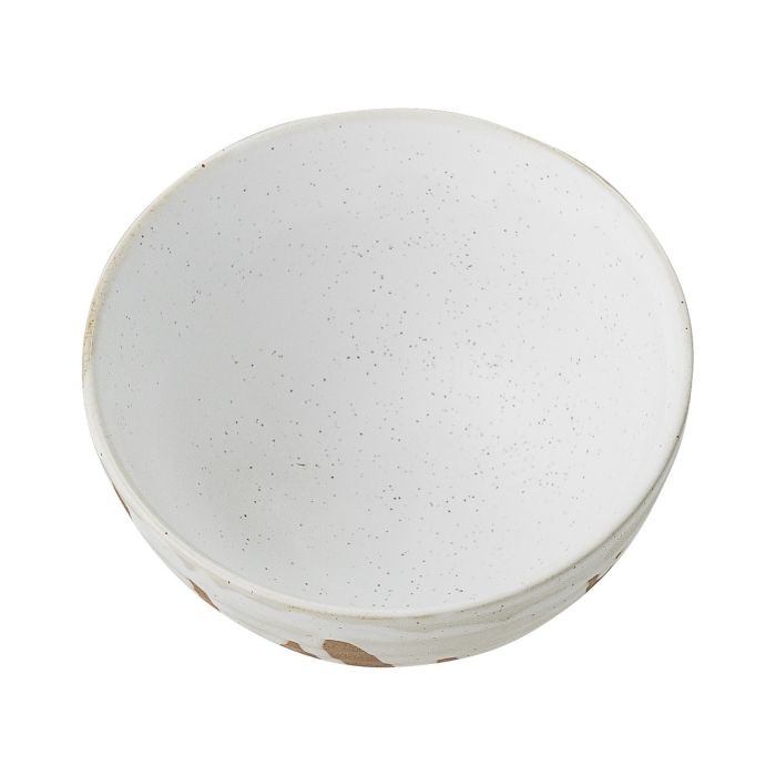 Cuenco gres Blanco marrón, 12 Cm