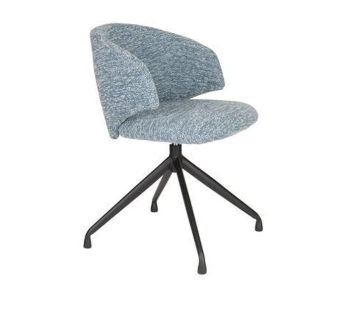 Silla Giratoria Azul Jaspeado Hierro, 54'5 Cm