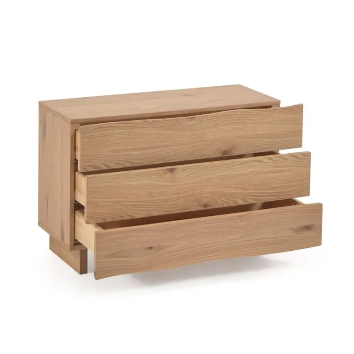 Cómoda Rasha 3 Cajones Roble Natural, 104 Cm