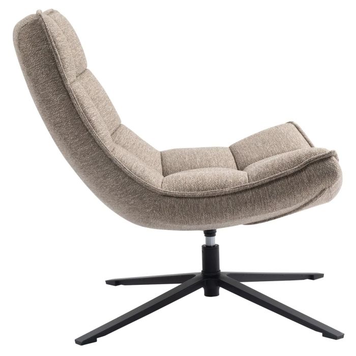 Sillón Giratorio Tejido Color Arena, 73 Cm