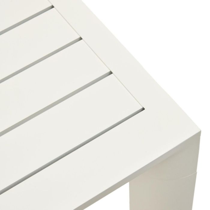 Mesa Exterior Aluminio Acabado Blanco, 150 Cm
