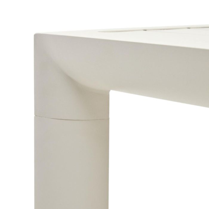 Mesa Exterior Aluminio Acabado Blanco, 150 Cm