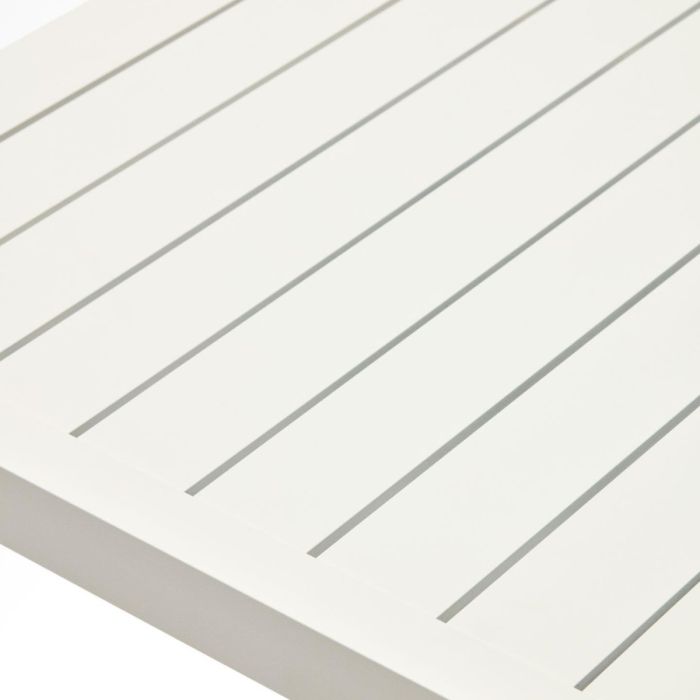 Mesa Exterior Aluminio Acabado Blanco, 150 Cm