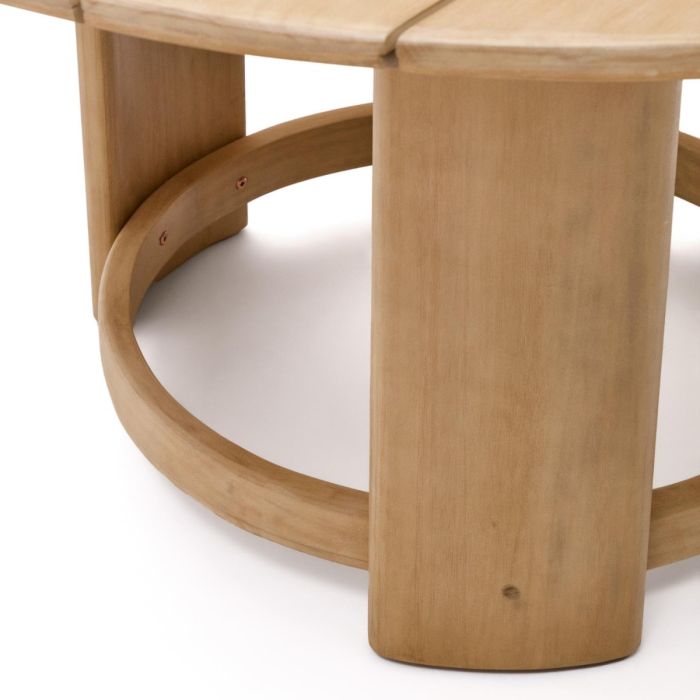 Mesa Redonda Jardín Madera Maciza Eucalipto, Ø140 Cm