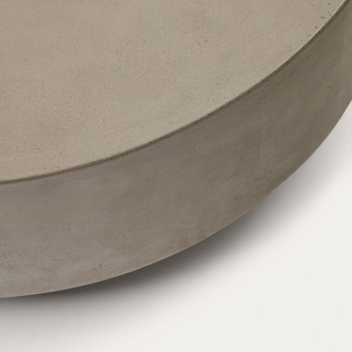 Mesa Centro Redonda Cemento Gris, 80 Cm