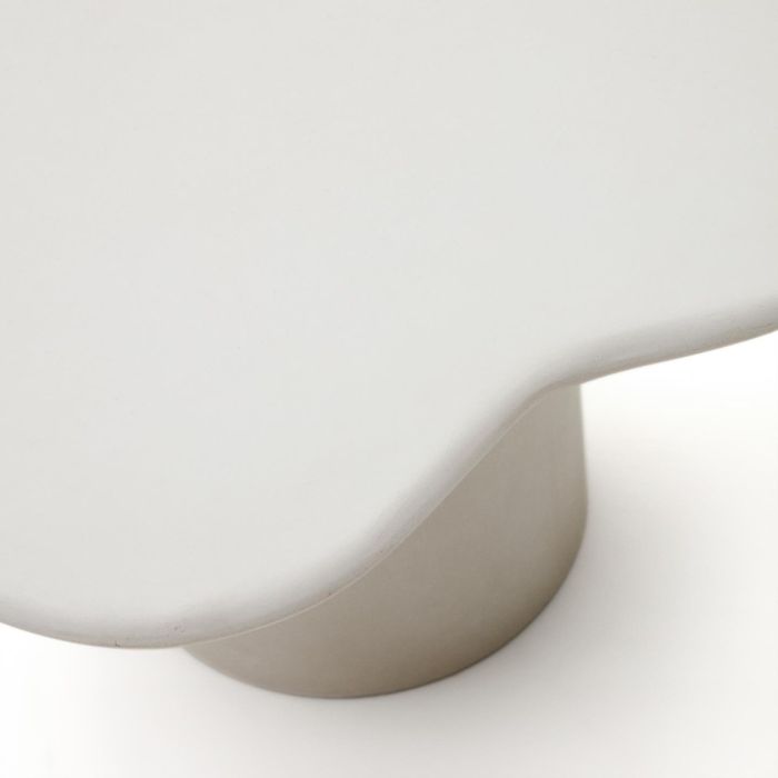 Mesa Centro Cemento Blanco, 83 Cm
