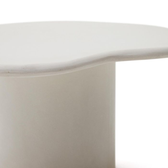 Mesa Centro Cemento Blanco, 83 Cm