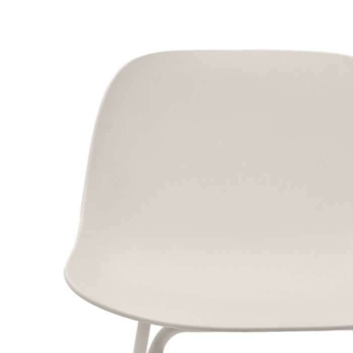 Taburete Bar Beige Patas Acero, 47 Cm