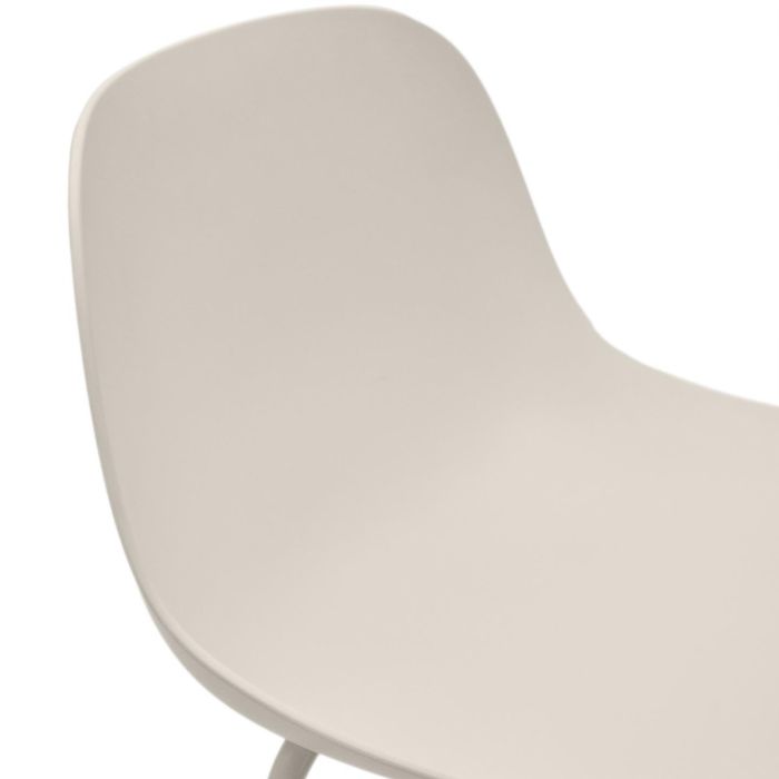 Taburete Bar Beige Patas Acero, 47 Cm