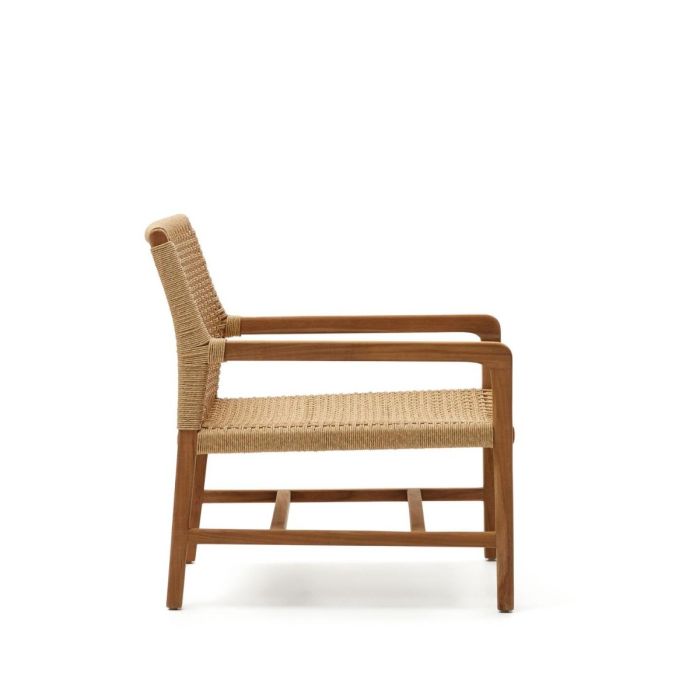 Sillón Mimbre Madera Maciza Teca, 69 Cm