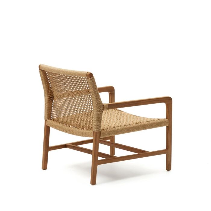 Sillón Mimbre Madera Maciza Teca, 69 Cm