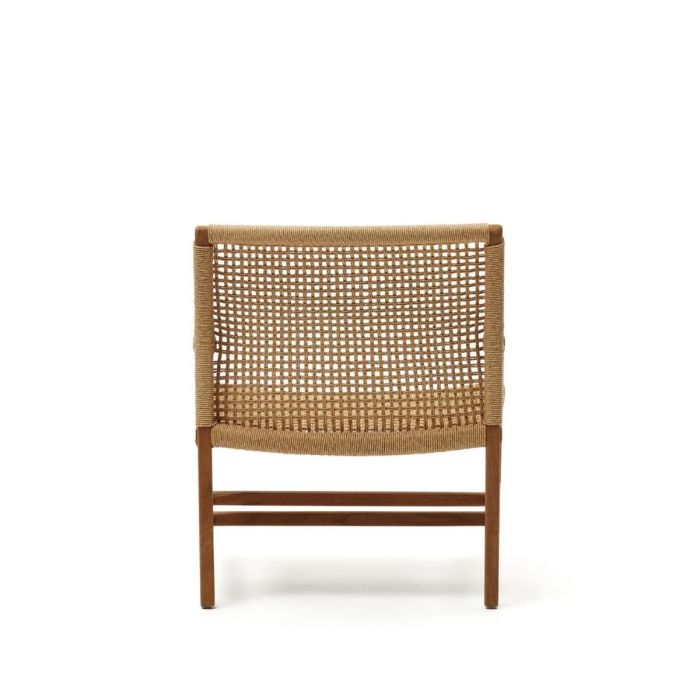 Sillón Mimbre Madera Maciza Teca, 69 Cm