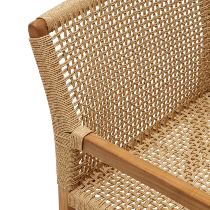 Sillón Mimbre Madera Maciza Teca, 69 Cm