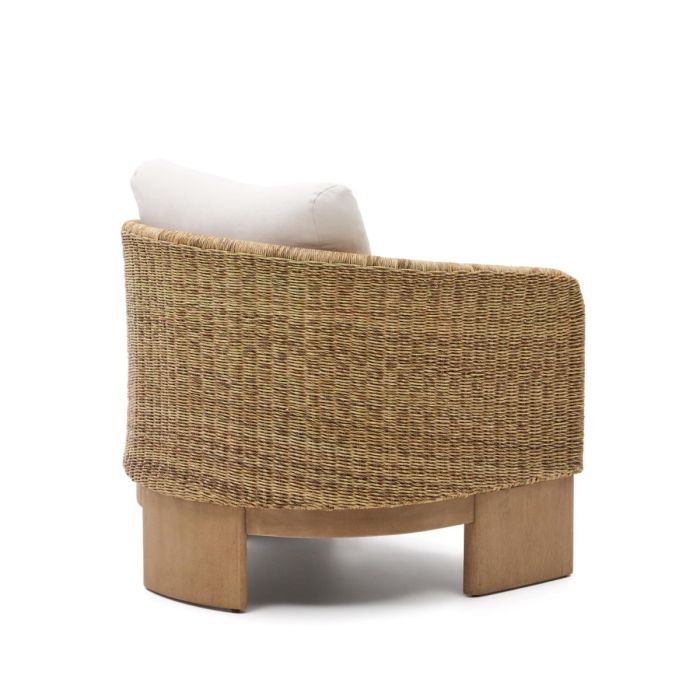 Sillón Ratán Sintético Madera Eucalipto, 80 Cm
