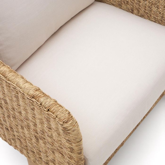 Sillón Ratán Sintético Madera Eucalipto, 80 Cm