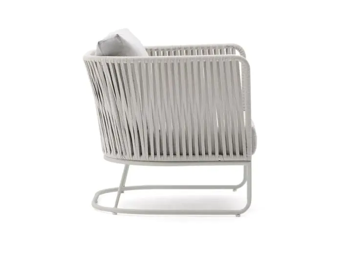 Sillón Cuerda Acero Galvanizado Gris, 87 Cm