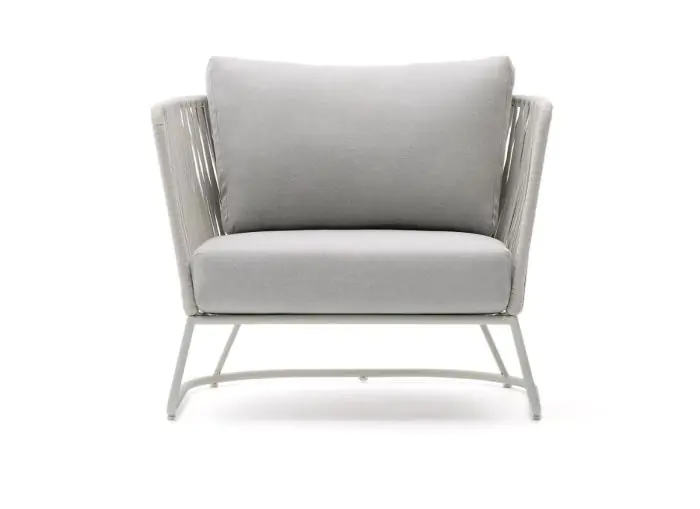 Sillón Cuerda Acero Galvanizado Gris, 87 Cm
