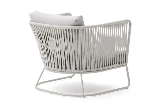 Sillón Cuerda Acero Galvanizado Gris, 87 Cm