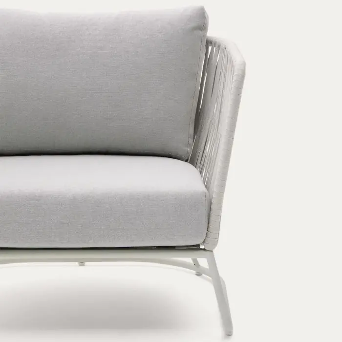 Sillón Cuerda Acero Galvanizado Gris, 87 Cm