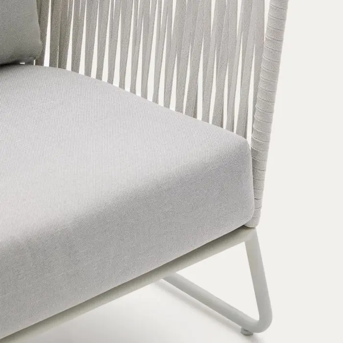 Sillón Cuerda Acero Galvanizado Gris, 87 Cm