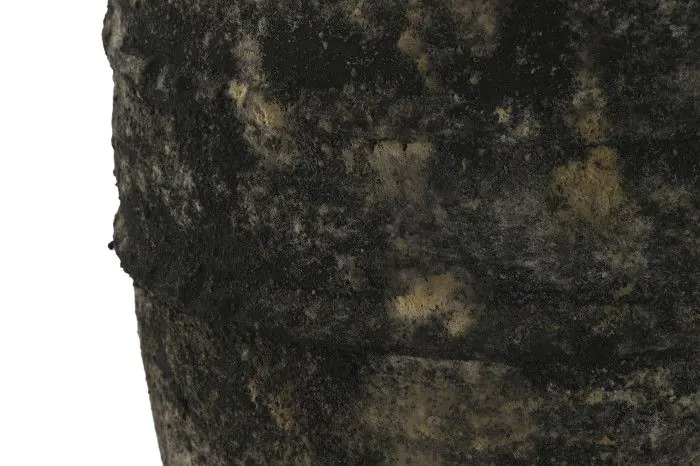 Jarrón Terracota 26X26X46'5 Gris Envejecido Oscuro