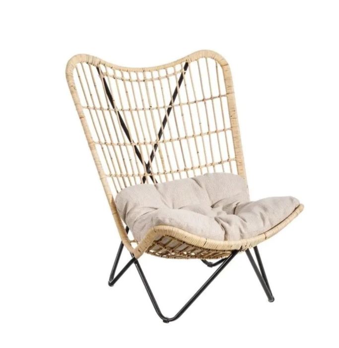 Sillón Tropical Mimbre/Ratán Natural Metal