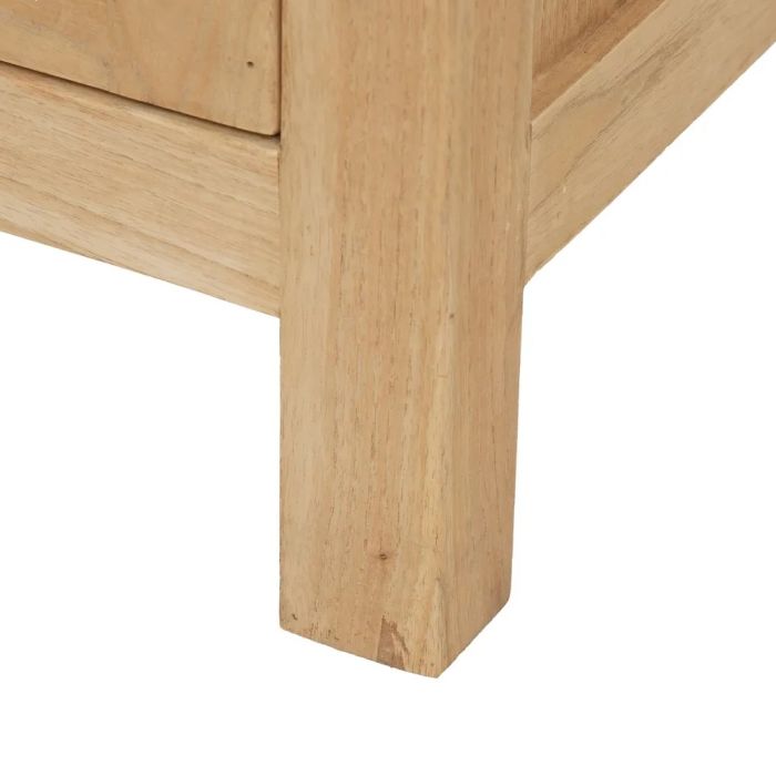 Aparador Natural Madera Mindi 4 Puertas 2 Cajones, 140 Cm
