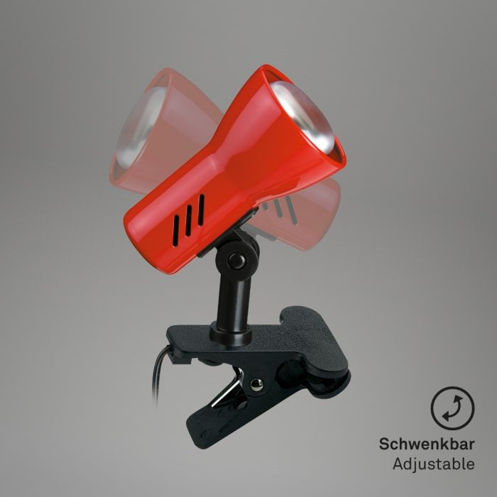 Lámpara De Abrazadera Metal Rojo 11,5 Cm