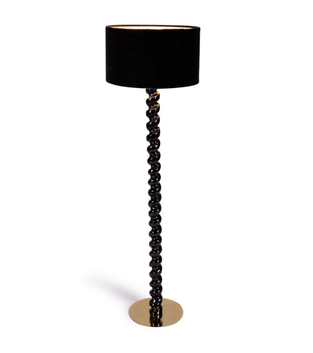 Lámpara de pie Koloa Negra, 45 Cm
