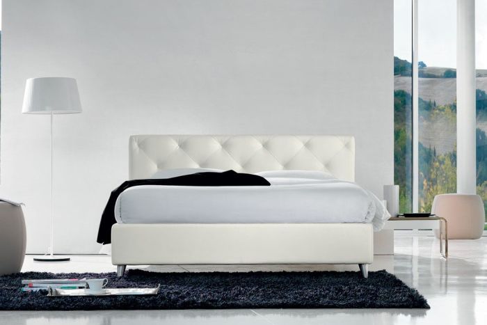 Cama Minimalista Color Arena Tapizada