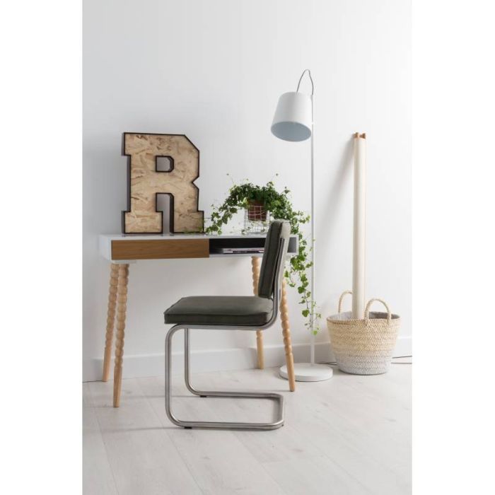 Lámpara de Pie Blanca Hierro, 150 Cm