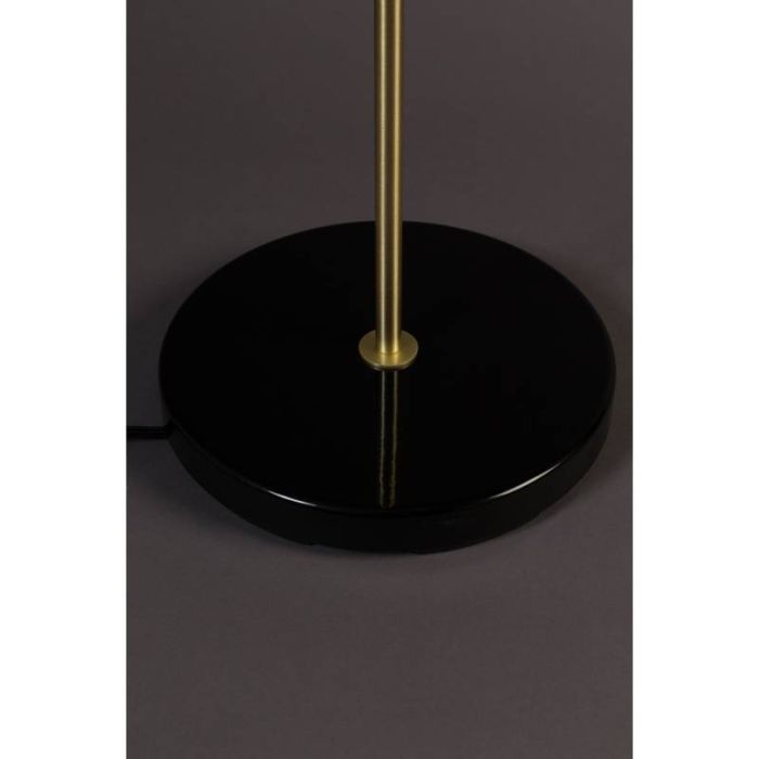 Lámpara de Pie Eclipse Art Decó Hierro Negro/Dorado, 130 Cm