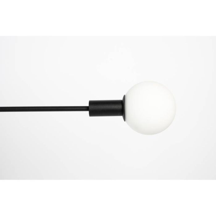 Lámpara de Pie Cristal Hierro Blanco/Negro/Dorado, 141 Cm