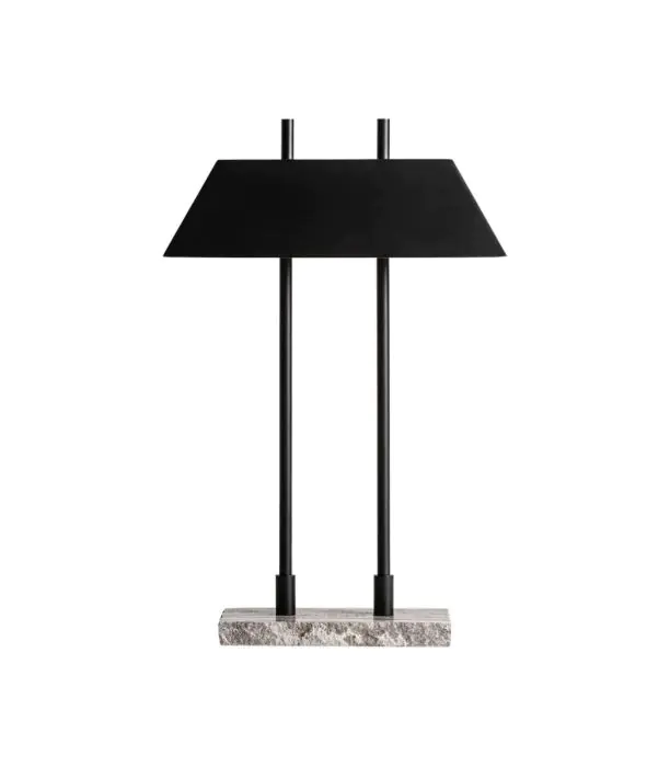 Lámpara de sobremesa art decó color negro gris