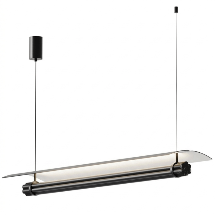 Lámpara de techo en metal y mármol 108 cm