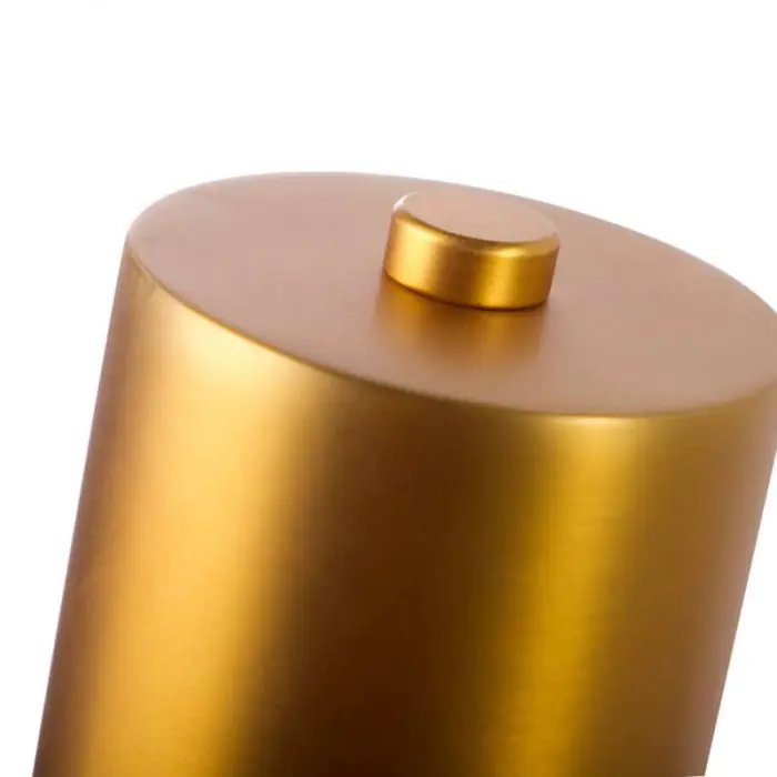 Lámpara de Sobremesa Metal Negro/Oro, 60 Cm