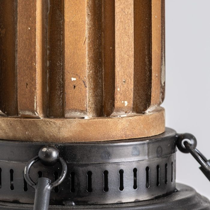 Lámpara De Techo De Diseño Industrial Metal Marrón, Ébanol 41 Cm
