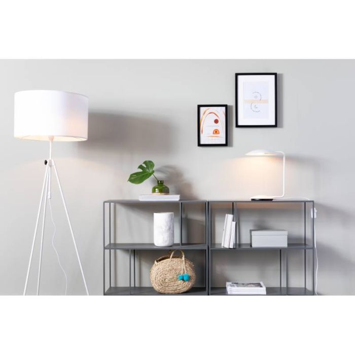 Lámpara de Sobremesa Hierro Blanco, 38'5 Cm