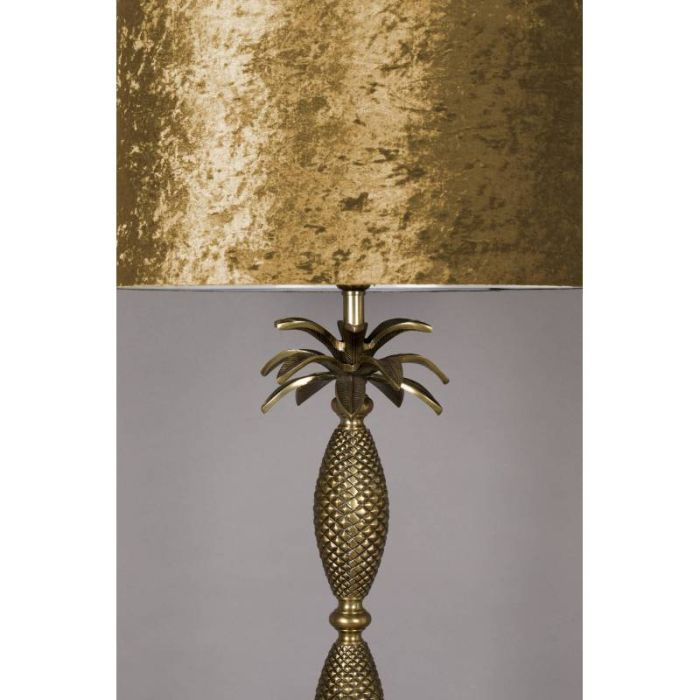 Lámpara de Pie Piña Aluminio Dorado, 114 Cm