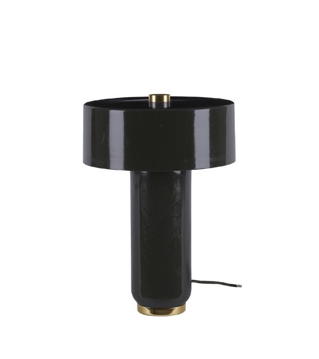 Lámpara Sobremesa Hierro Esmaltado Negro, 29 Cm