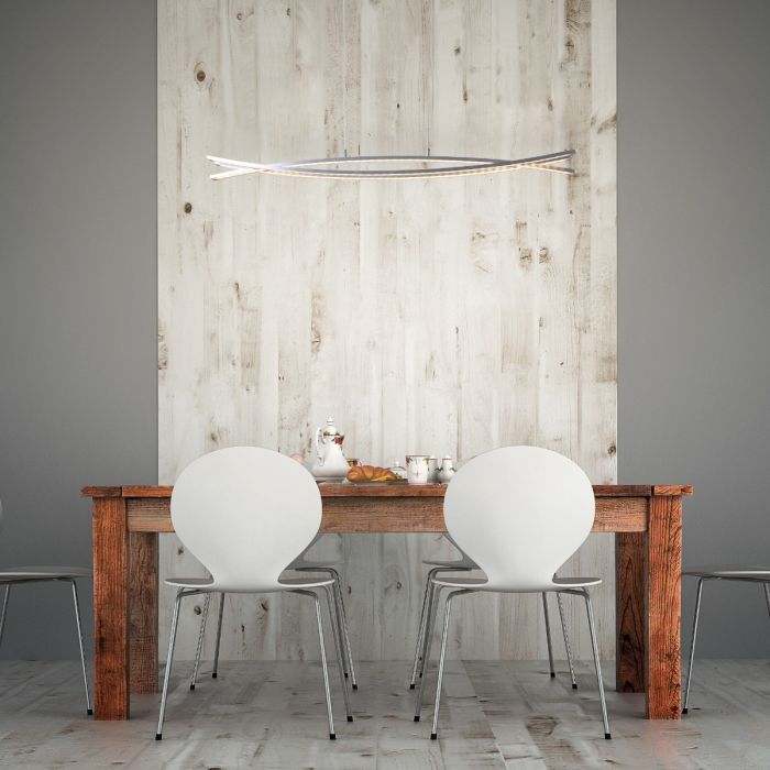 LÁMPARA COLGANTE LED, 100 CM, 18 W, ALUMINIO
