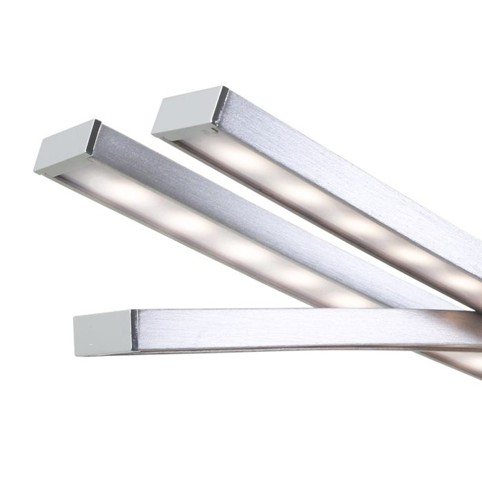 Lámpara De Techo Led Diseño Moderno Aluminio  Plata, 100 cm 