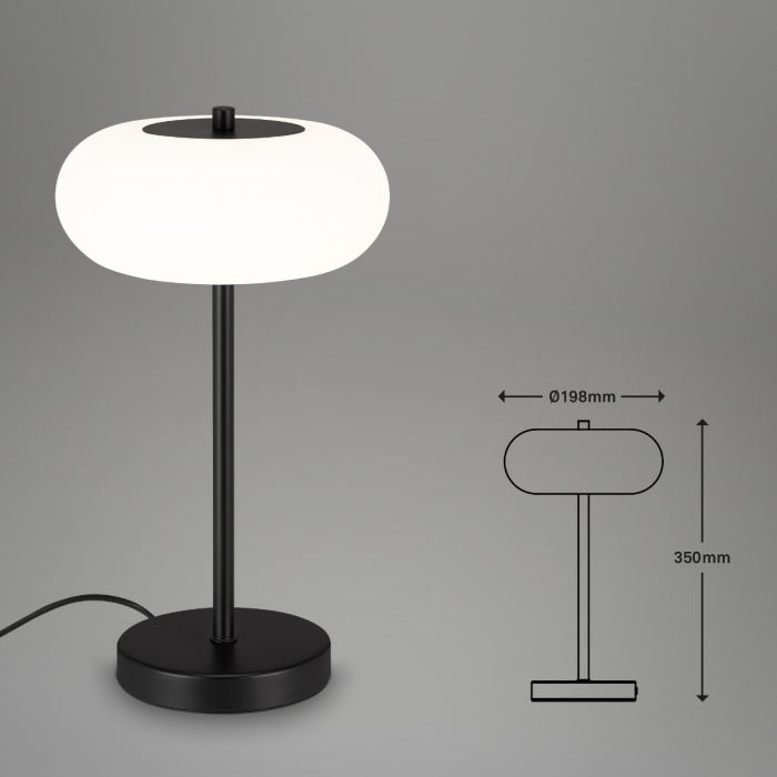 Lámpara De Mesa  Led Metal Cristal
