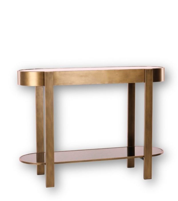 Consola Vidrio Templado Hierro, 112 Cm